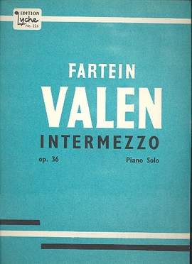 Valen, F: Intermezzo op.36