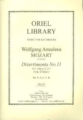 Mozart, W A: Divertimento C-Dur Nr.11 KV251