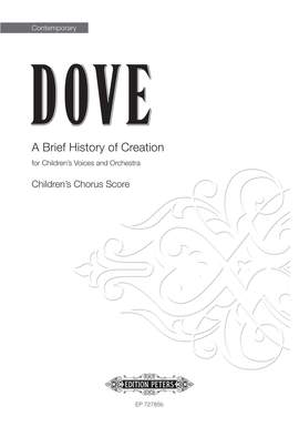Jonathan Dove: A Brief History of Creation (Children's Chorus Score)