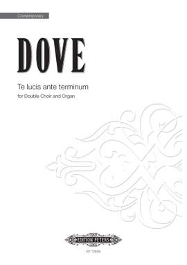 Jonathan Dove: Te lucis ante terminum