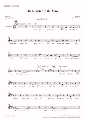 Jonathan Dove: The Monster in the Maze (Children's Score)