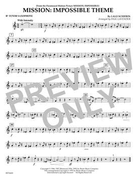 Lalo Schifrin: Mission: Impossible Theme (arr. Paul Lavender) - Bb Tenor Saxophone