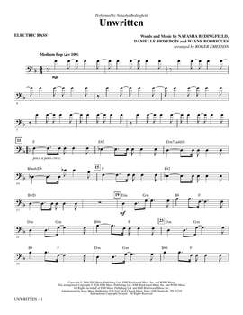 Natasha Bedingfield: Unwritten (arr. Roger Emerson) - Electric Bass