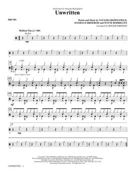 Natasha Bedingfield: Unwritten (arr. Roger Emerson) - Drums