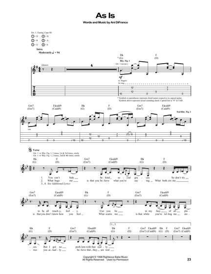 Ani DiFranco: As Is