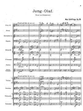 Schillings, Max von: Jung Oluf op.28, Melodram (spoken German text)