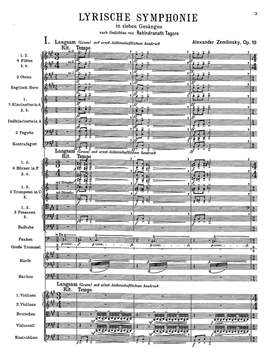 Zemlinsky, Alexander: Lyrische Symphonie, In seven songs based on poems by Rabindranath Tagore for soprano, baritone and orchestra, Op. 18 (German libretto)