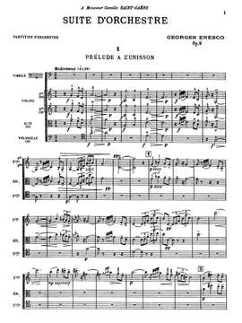Enescu, George: Suite No. 1 in C major for Orchestra Op. 9