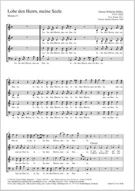 Häsler, Johann Wilhelm: Lobe den Herrn, meine Seele