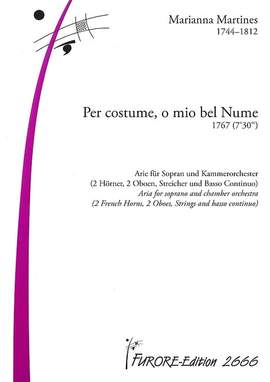 Martines, M: Per costume, o mio bel Nume (1767)
