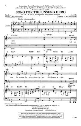 Joseph M. Martin: Song For The Unsung Hero