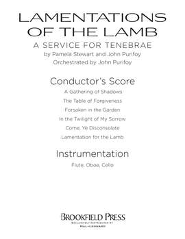 John Purifoy: Lamentations of the Lamb - Full Score