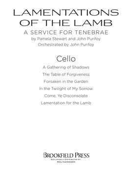 John Purifoy: Lamentations of the Lamb - Cello