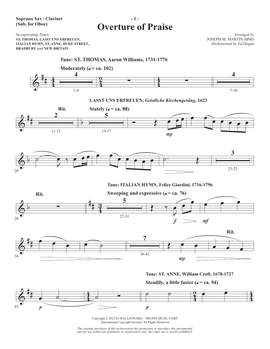 Robert Lowry: Our Songs Shall Rise (arr. Joseph M. Martin) - Soprano Sax (sub. Oboe)