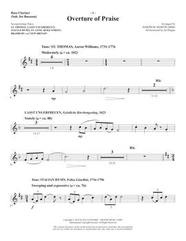 Robert Lowry: Our Songs Shall Rise (arr. Joseph M. Martin) - Bass Clarinet (sub. Bassoon)