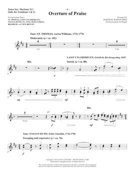 Robert Lowry: Our Songs Shall Rise (arr. Joseph M. Martin) - Tenor Sax/BariTC (sub Tbn 1-2)