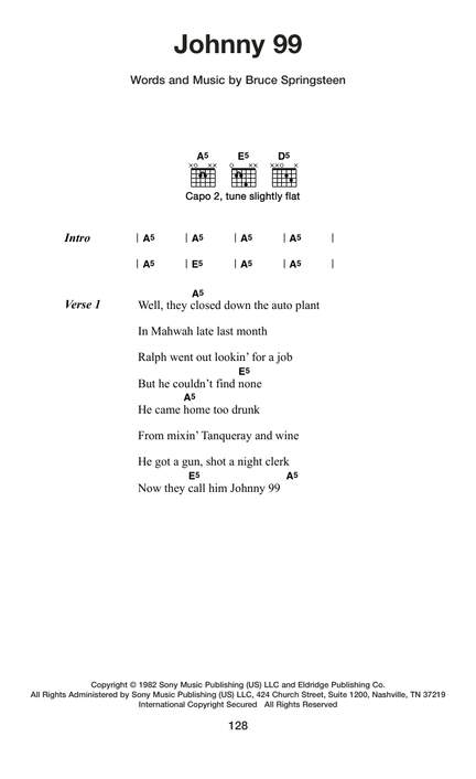 Bruce Springsteen: Johnny 99