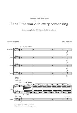 Paul Mealor: Let All The World In Every Corner Sing