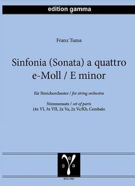 Tuma, F: Sinfonia (sonata) a quattro