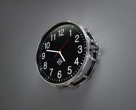 Snare Drum Uhr Slim Black
