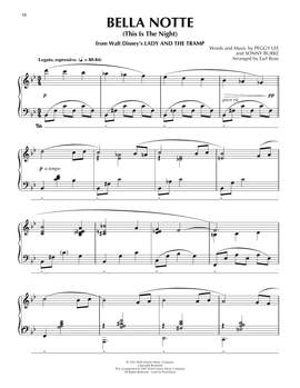Peggy Lee: Bella Notte (from Lady And The Tramp) (arr. Earl Rose)