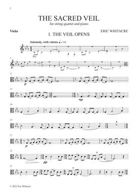 Eric Whitacre: The Sacred Veil - Viola