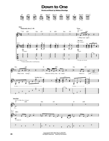 Melissa Etheridge: Down To One