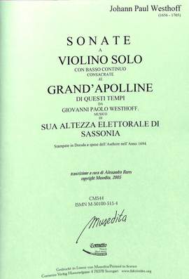 Westhoff, J P: Sonate