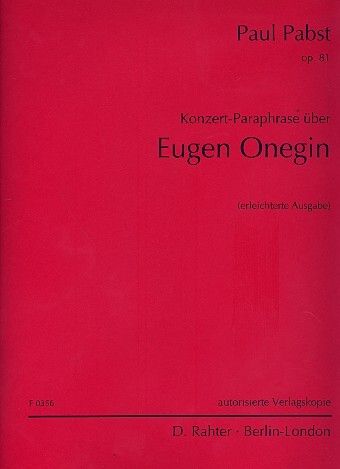 Pabst, P: Eugen Onegin op.81