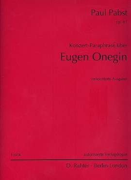 Pabst, P: Eugen Onegin op.81
