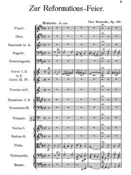Reinecke, Carl: Zur Reformationsfeier: Variationen über Luther's Choral 'Ein feste Burg' für grosses Orchester