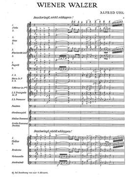 Uhl, Alfred: Wiener Walzer (Viennese Waltz) for large orchestra