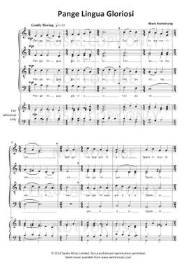 Pange Lingua (motet on Gregorian theme)