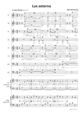 Mark Armstrong: Lux Aeterna for choir and harp (ad lib.)