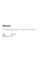 Luigi Boccherini: Minuet Product Image