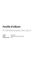 Edvard Grieg: Feuille d'album Product Image