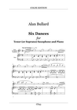 Bullard, Alan: Six Dances for Tenor or Soprano Saxophone and Piano