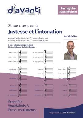 Hervé Grélat: Justesse et Intonation, 24 exercices par registre