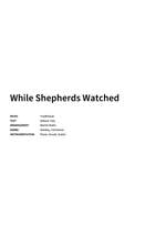 Traditional: While Shepherds Watched Product Image