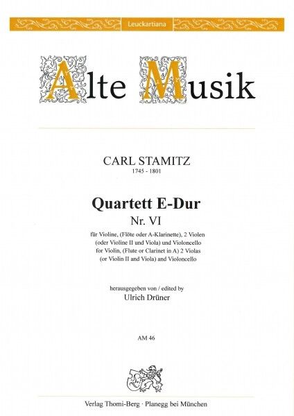 Stamitz, C P: Quartett E-Dur Nr. 6