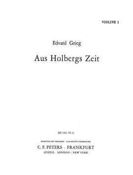 Edvard Grieg: Holberg Suite, Op. 40 (Violin I)