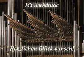 Glückwunschkarte "Mit Hochdruck"