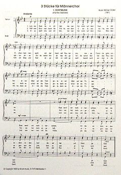 Grüber, M: 3 Stücke für Männerchor