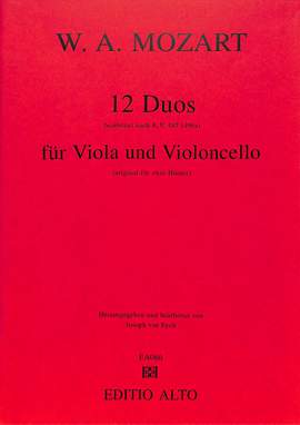 Mozart, W A: 12 Duos KV 487 (469a)