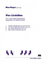Reger, M: 4 Liedsätze