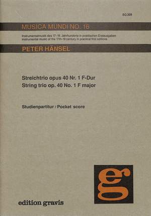 Haensel, P: Trio F-Dur op 40/1