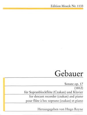 Gebauer, M J: Sonate op 17