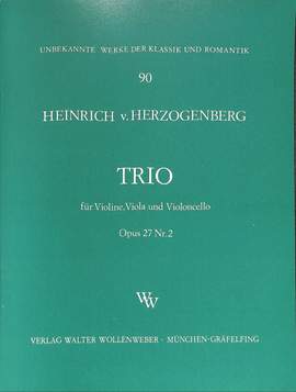 Herzogenberg, H v: Trio op 27/2