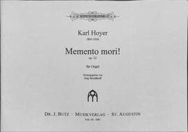 Hoyer, K: Memento mori op 22