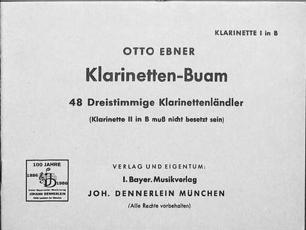 Ebner, O: Klarinetten-Buam